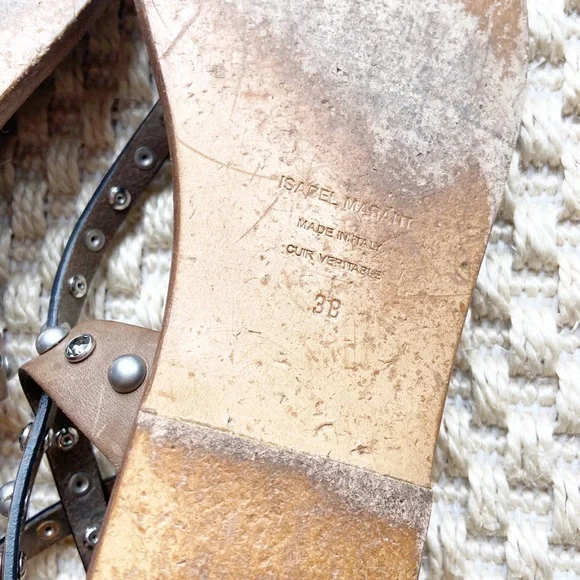 Isabel Marant Audrio Stud Multi-Strap Sandal Tan - Picture 10 of 10